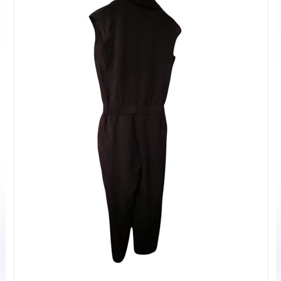 COS Cassie 100% Silk Jumpsuit NWT Black Sz Small Petite - Picture 3 of 7